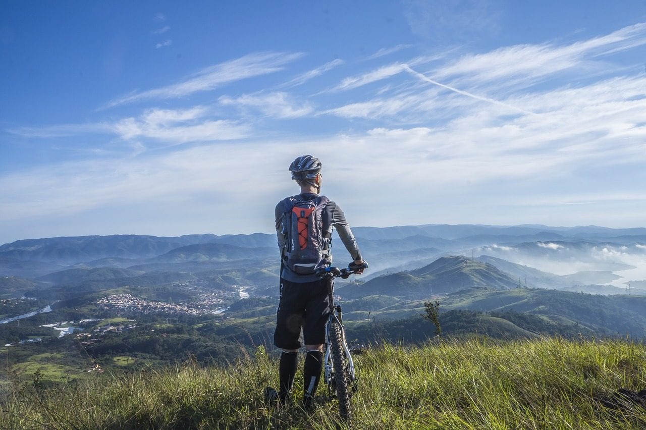mountain bikes outdoors